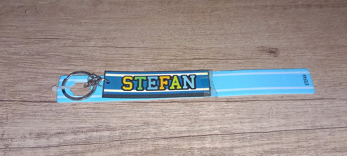 Sleutelhanger blauw Stefan