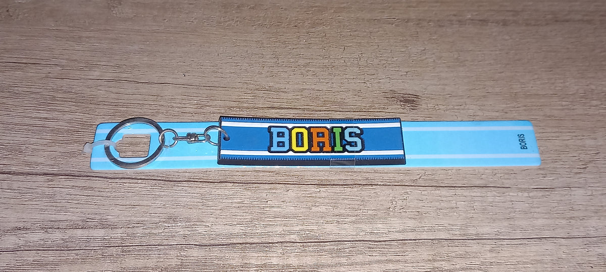 Sleutelhanger blauw Boris