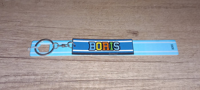 Sleutelhanger blauw Boris
