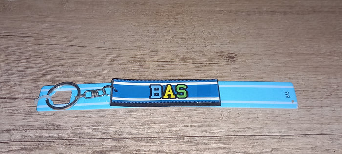 Sleutelhanger blauw Bas
