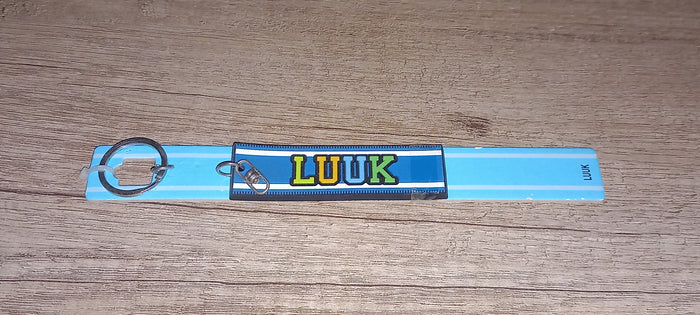 Sleutelhanger blauw Luuk