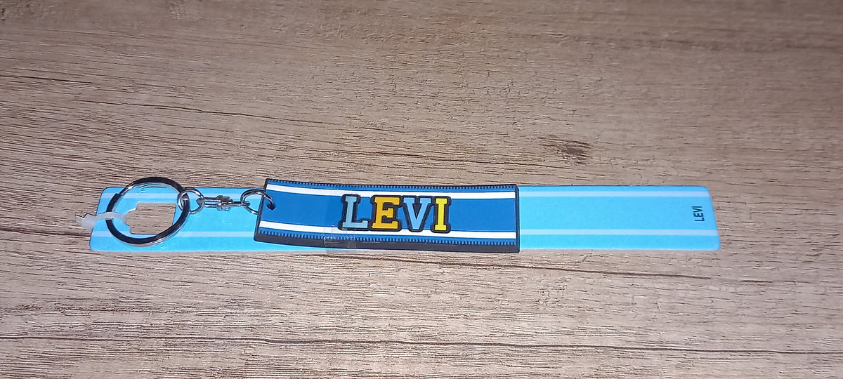 Sleutelhanger blauw Levi