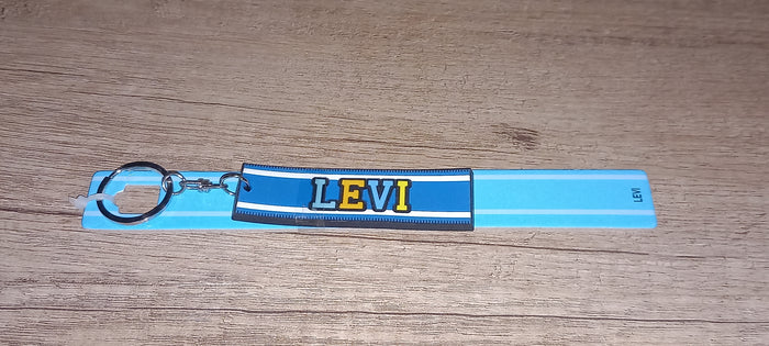Sleutelhanger blauw Levi