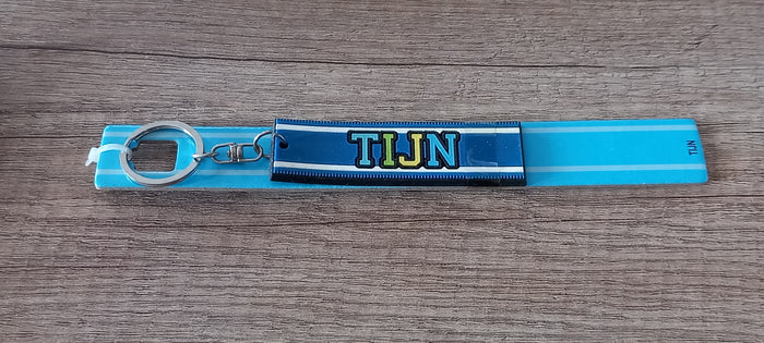 Sleutelhanger blauw Tijn