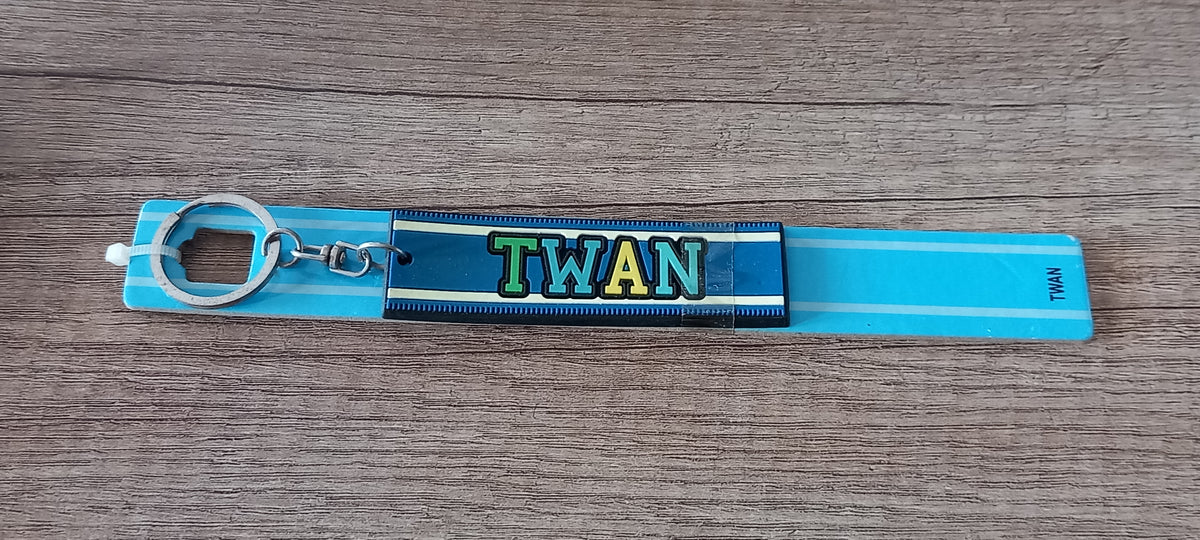 Sleutelhanger blauw Twan