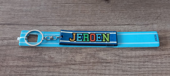 Sleutelhanger blauw Jeroen