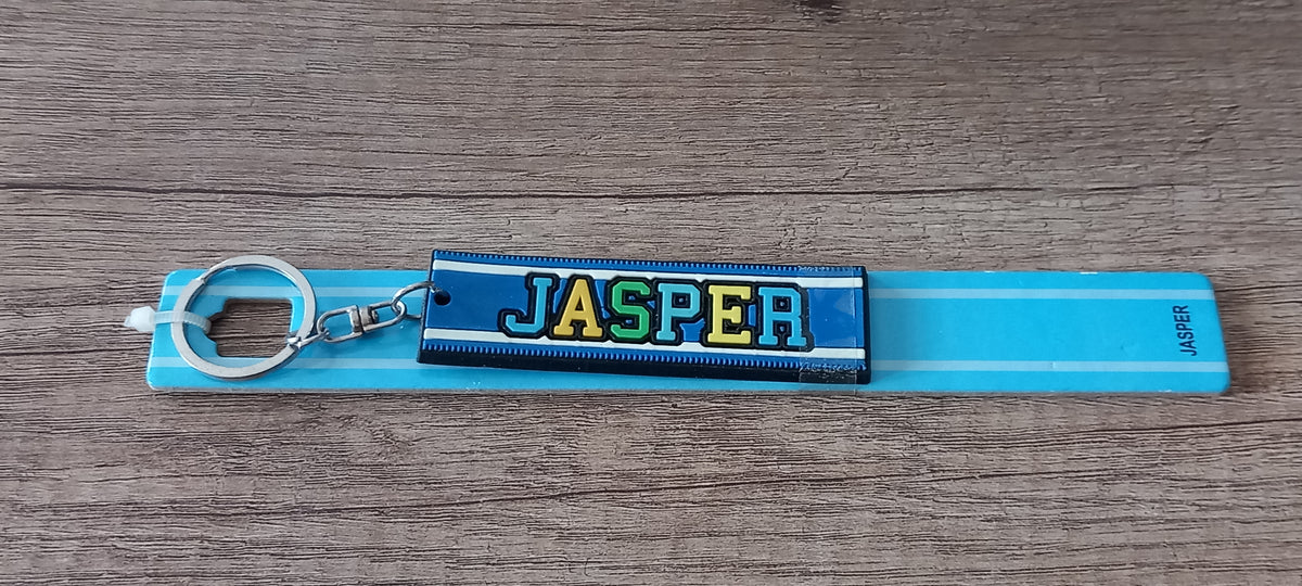 Sleutelhanger blauw Jasper