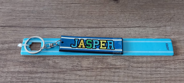 Sleutelhanger blauw Jasper