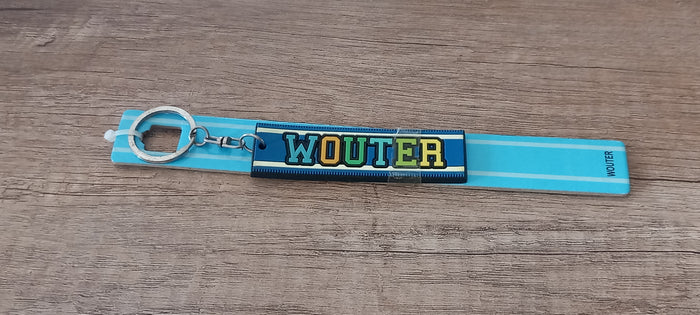 Sleutelhanger blauw Wouter