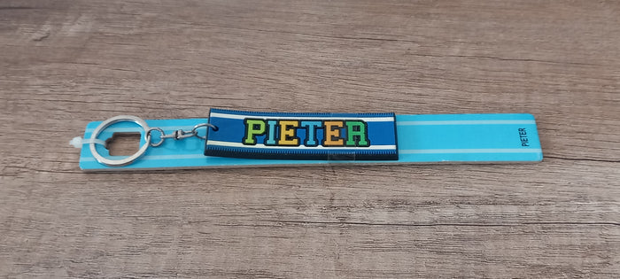 Sleutelhanger blauw Pieter