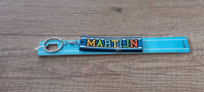 Sleutelhanger blauw Martijn