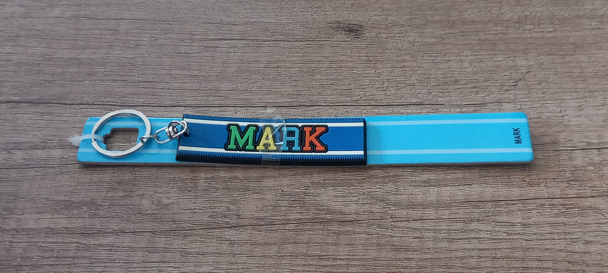 Sleutelhanger blauw Mark