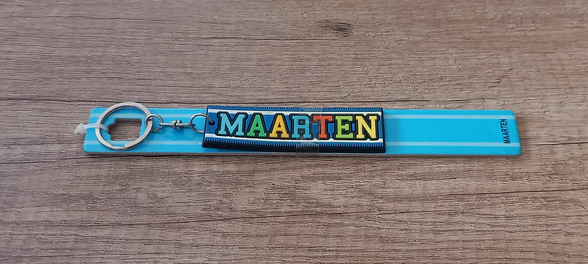 Sleutelhanger blauw Maarten