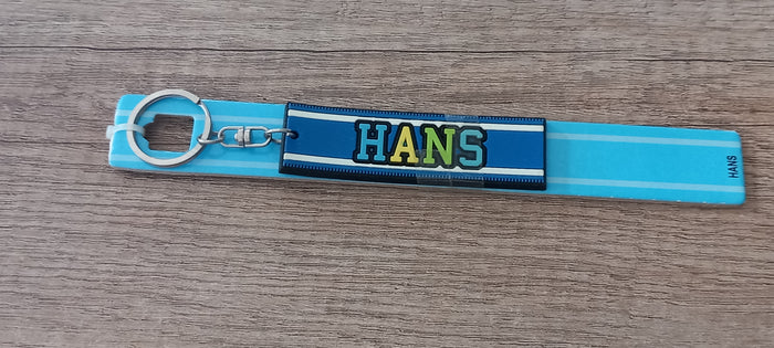 Sleutelhanger blauw Hans
