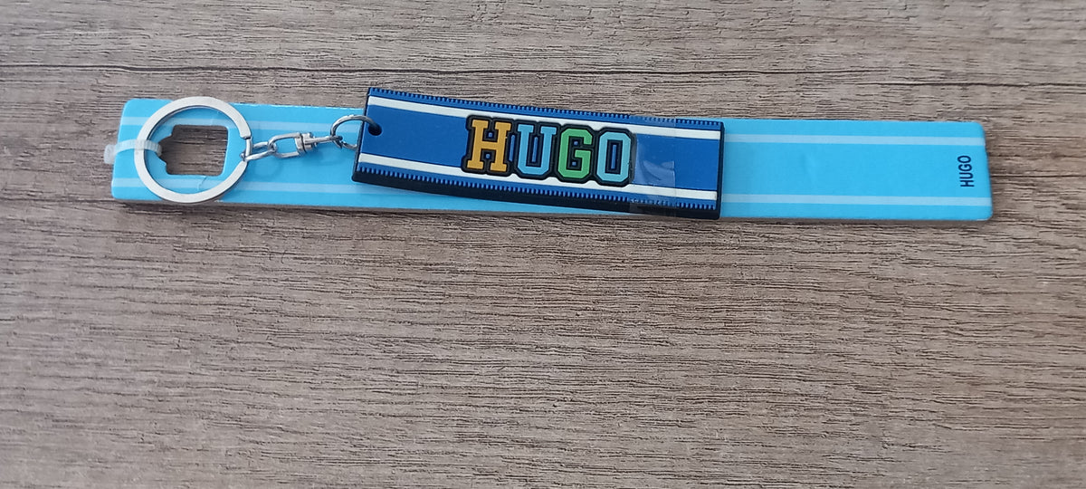 Sleutelhanger blauw Hugo