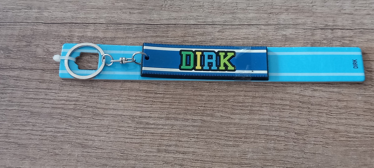 Sleutelhanger blauw Dirk
