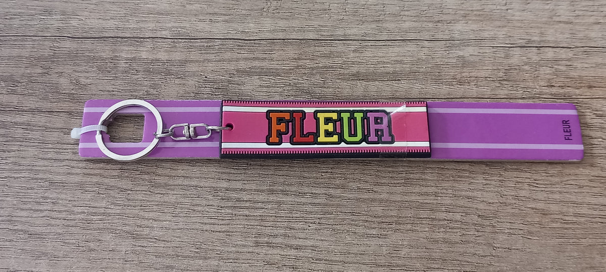 Sleutelhanger paars Fleur