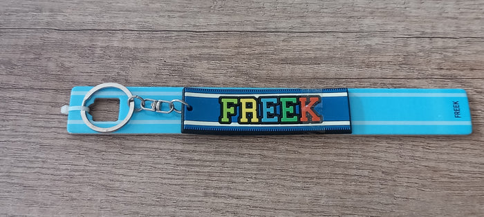 Sleutelhanger blauw Freek