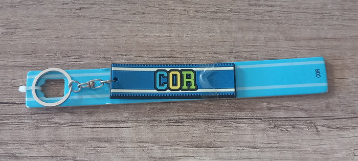 Sleutelhanger blauw Cor