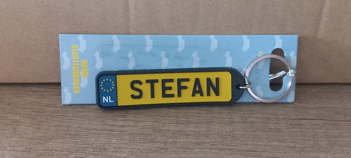 Sleutelhanger kenteken afgerond: Stefan