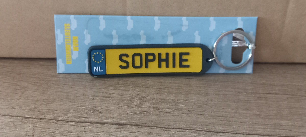 Sleutelhanger kenteken afgerond: Sophie
