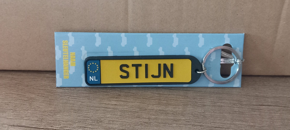 Sleutelhanger kenteken afgerond: Stijn
