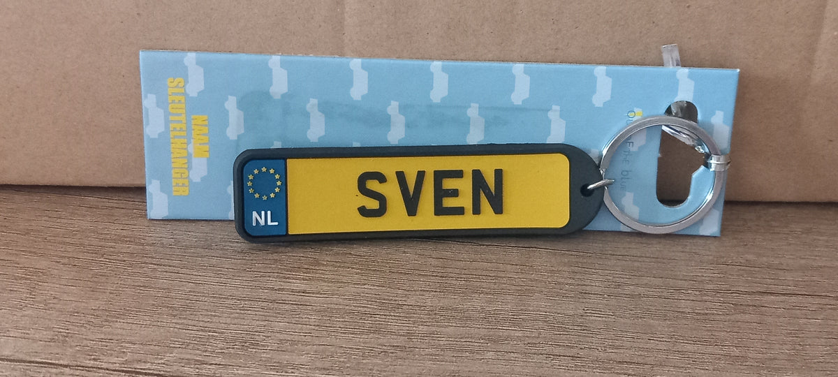 Sleutelhanger kenteken afgerond: Sven