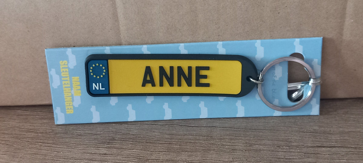 Sleutelhanger kenteken afgerond: Anne