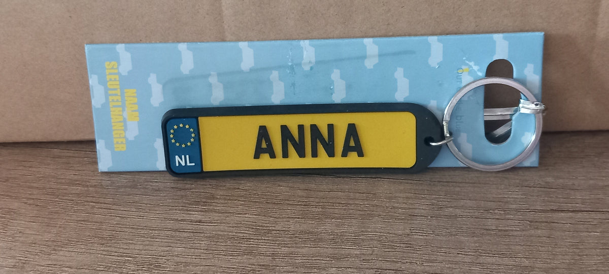 Sleutelhanger kenteken afgerond: Anna