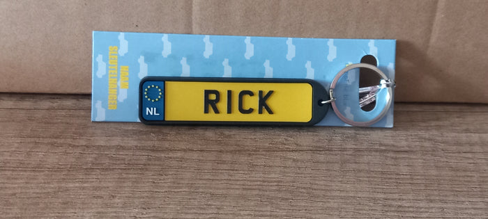 Sleutelhanger kenteken afgerond: Rick