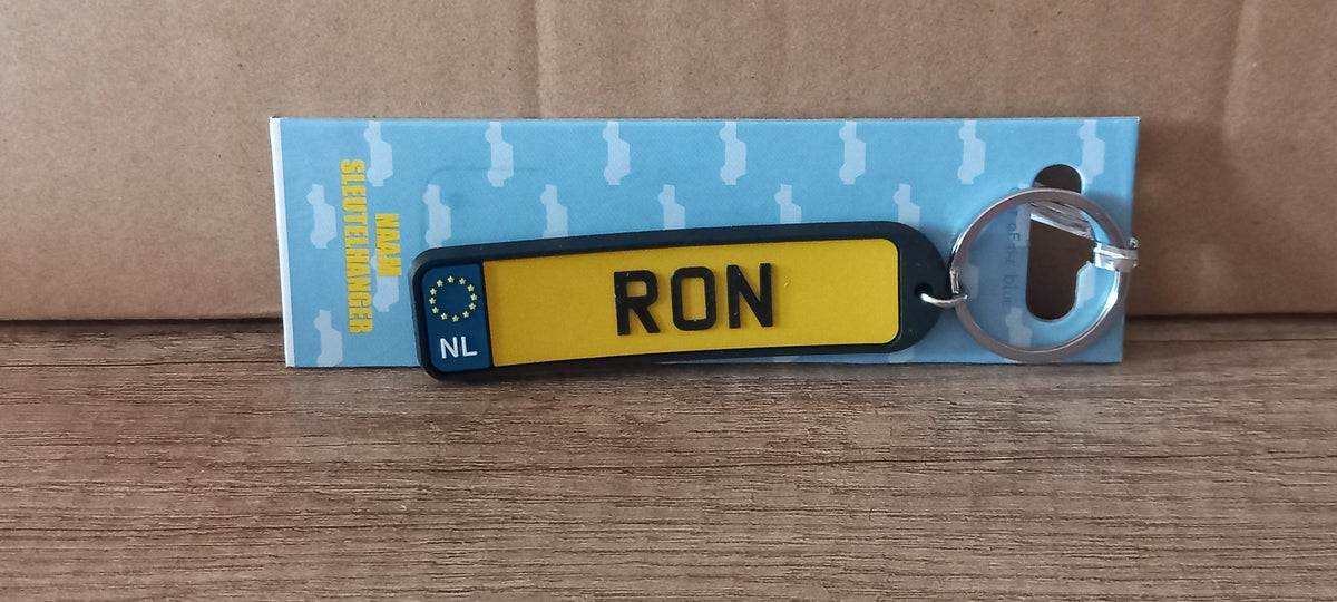 Sleutelhanger kenteken afgerond: Ron
