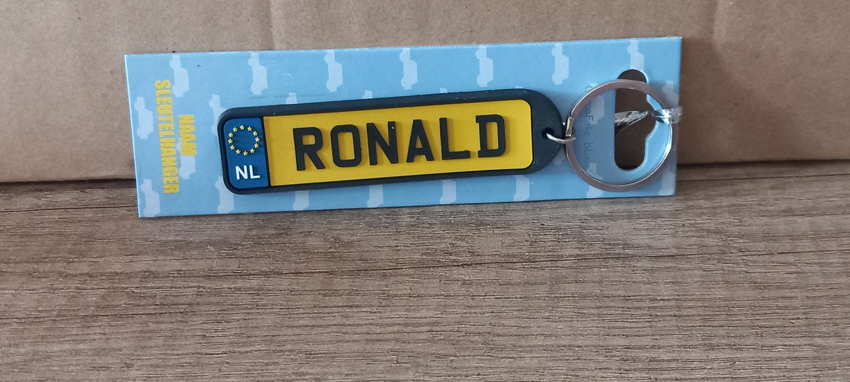 Sleutelhanger kenteken afgerond: Ronald
