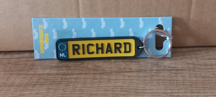 Sleutelhanger kenteken afgerond: Richard