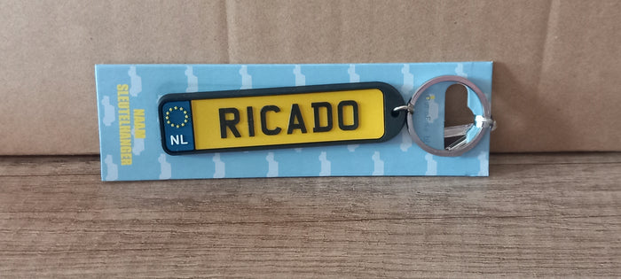 Sleutelhanger kenteken afgerond: Ricardo
