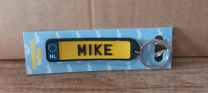 Sleutelhanger kenteken afgerond: Mike