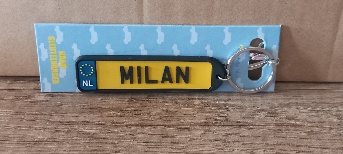 Sleutelhanger kenteken afgerond: Milan