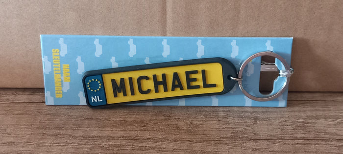 Sleutelhanger kenteken afgerond: Michael