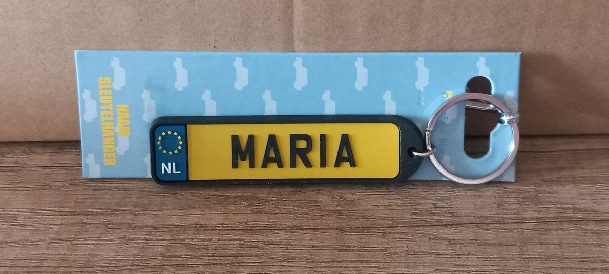 Sleutelhanger kenteken afgerond: Maria