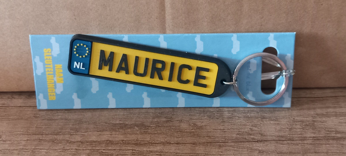 Sleutelhanger kenteken afgerond: Maurice