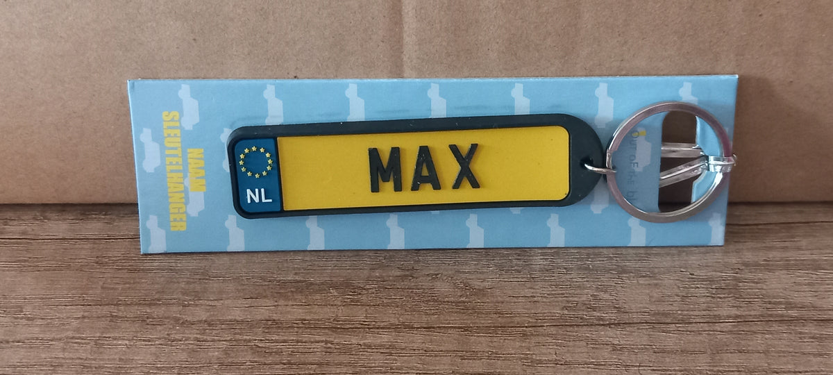 Sleutelhanger kenteken afgerond: Max