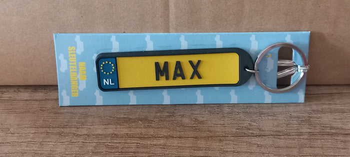 Sleutelhanger kenteken afgerond: Max