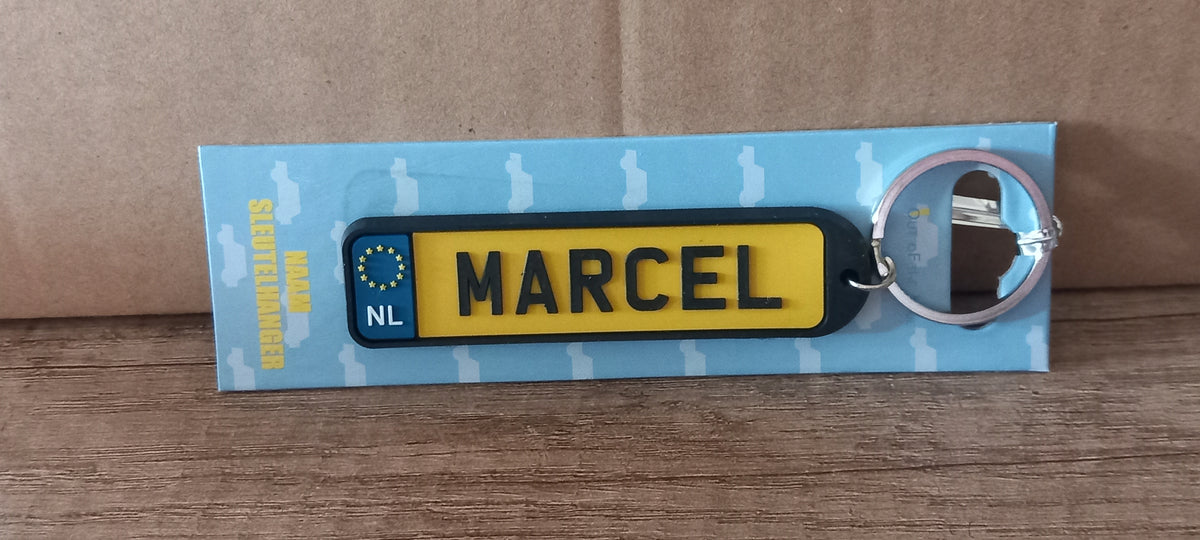 Sleutelhanger kenteken afgerond: Marcel