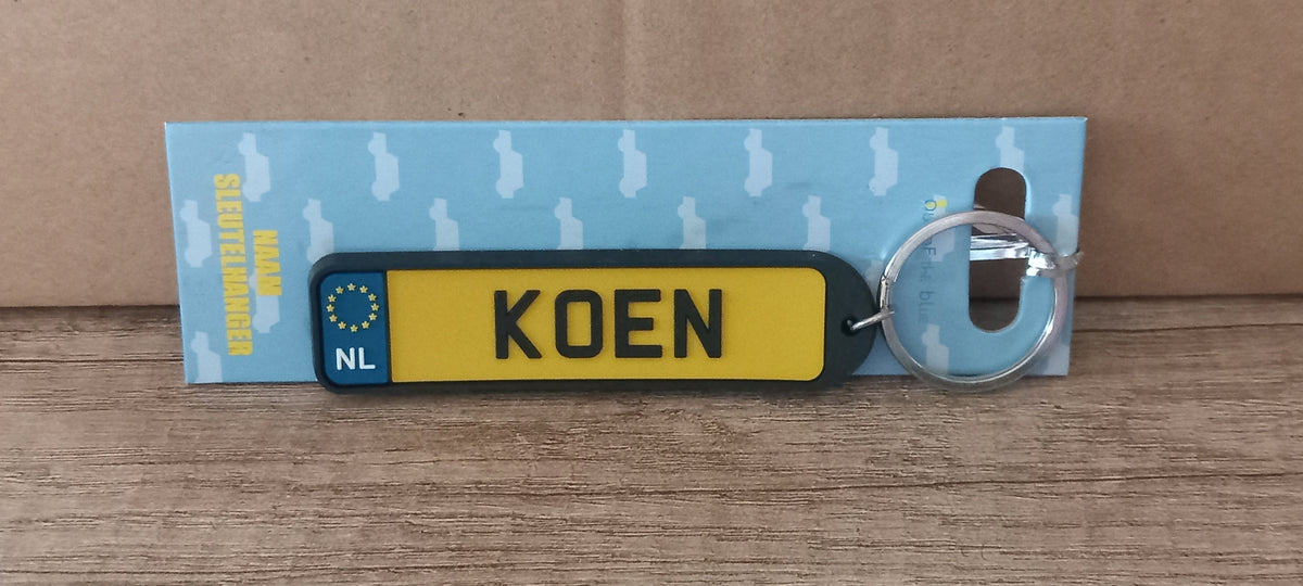 Sleutelhanger kenteken afgerond: Koen