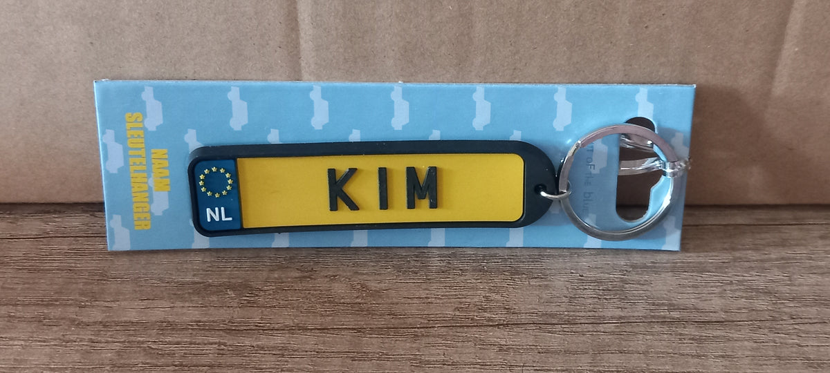 Sleutelhanger kenteken afgerond: Kim