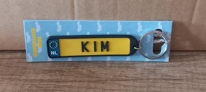 Sleutelhanger kenteken afgerond: Kim