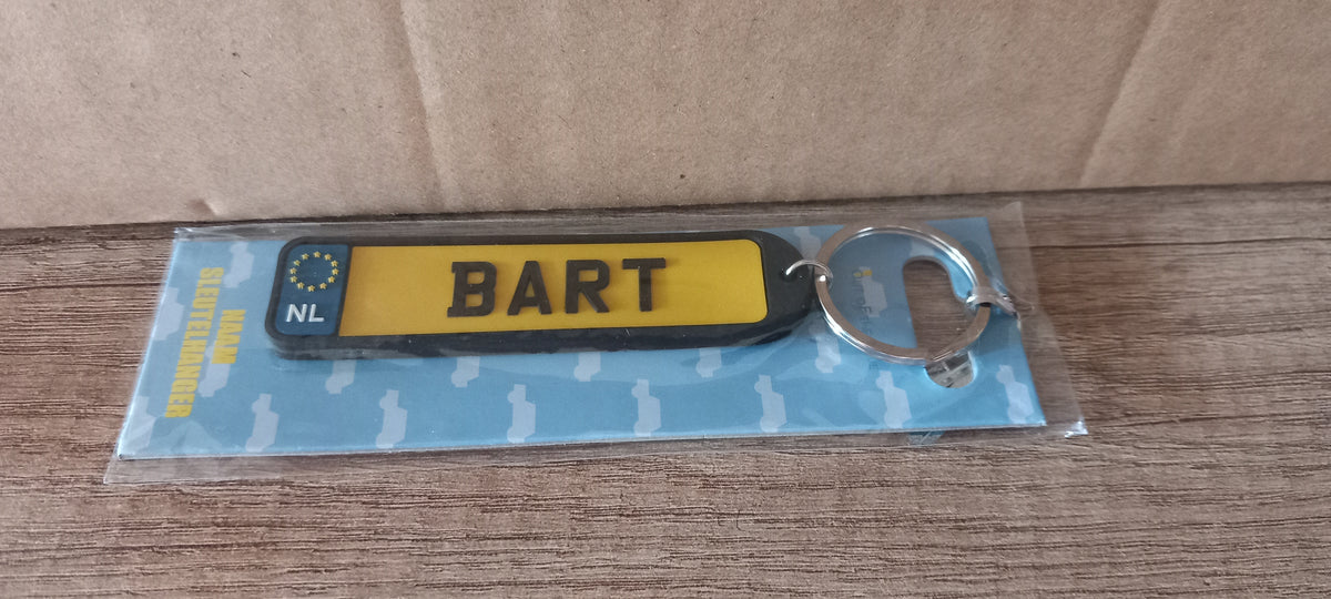 Sleutelhanger kenteken afgerond: Bart