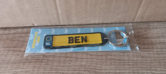 Sleutelhanger kenteken afgerond: Ben