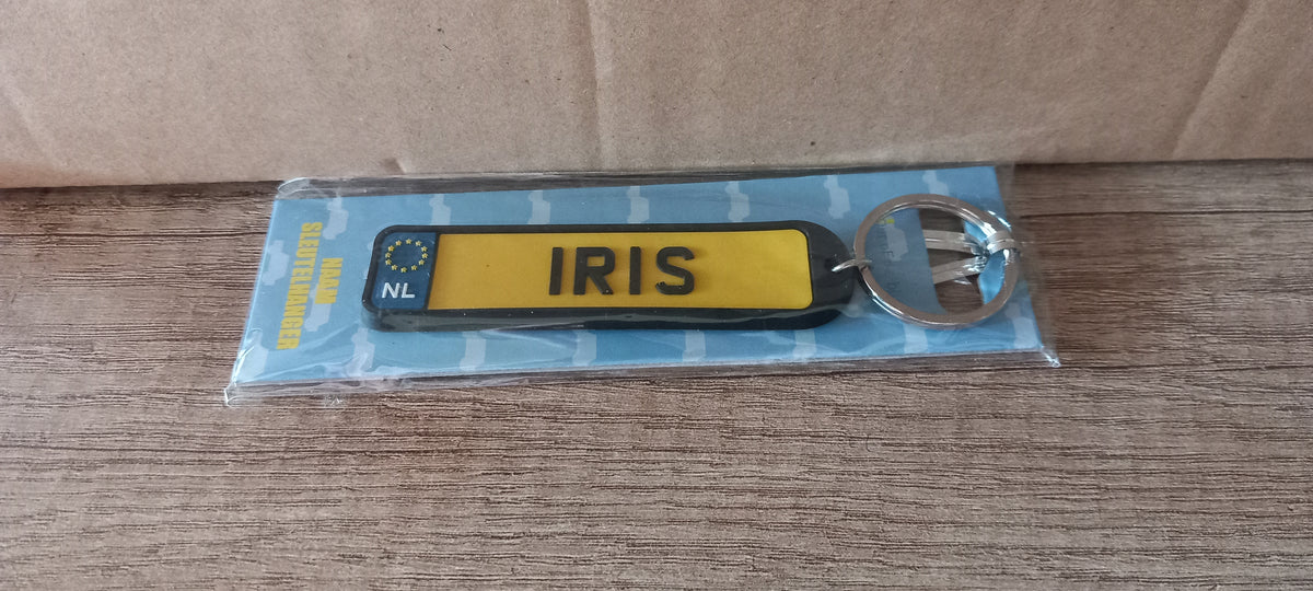 Sleutelhanger kenteken afgerond: Iris