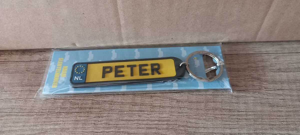 Sleutelhanger kenteken afgerond: Peter