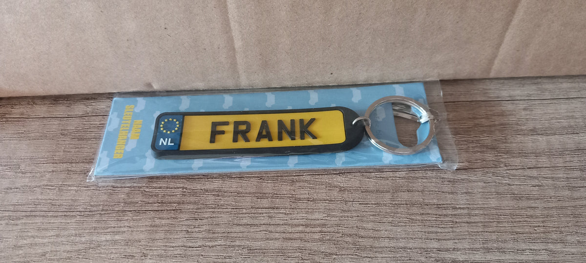 Sleutelhanger kenteken afgerond: Frank